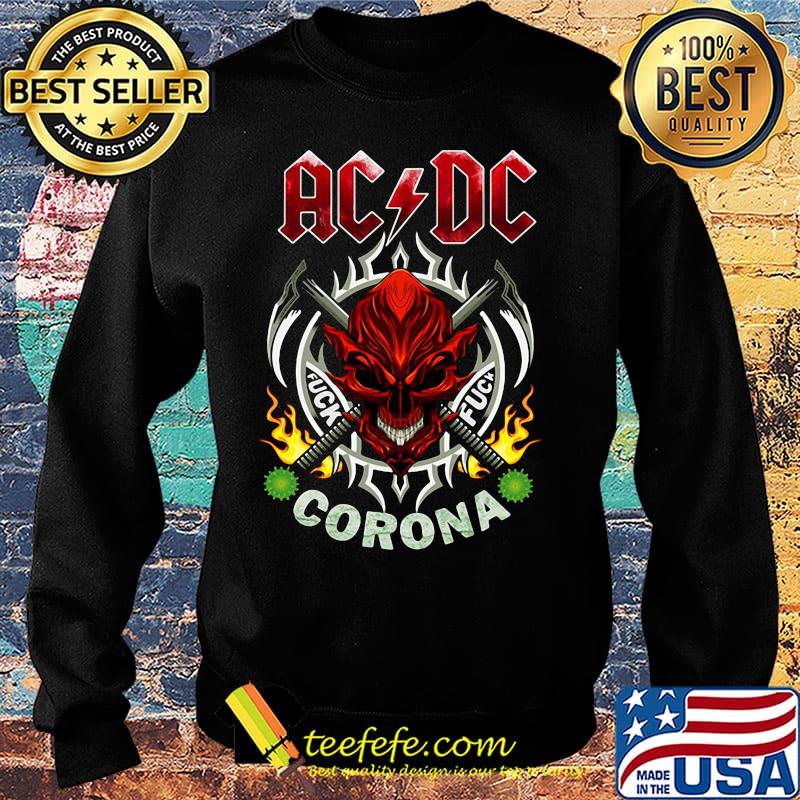 Skull acdc fuck coronavirus s Sweater Skull acdc fuck coronavirus s Sweater