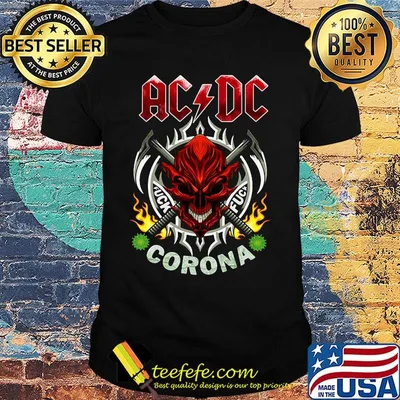 Skull acdc fuck coronavirus shirt