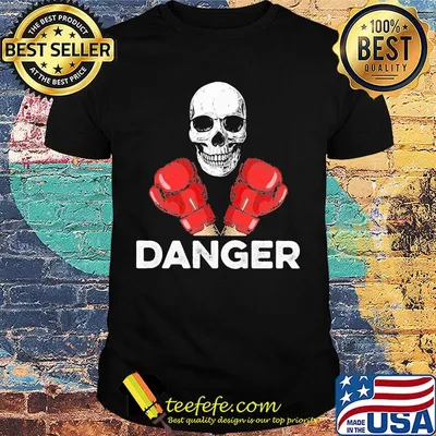 Skull boxing player danger shirt