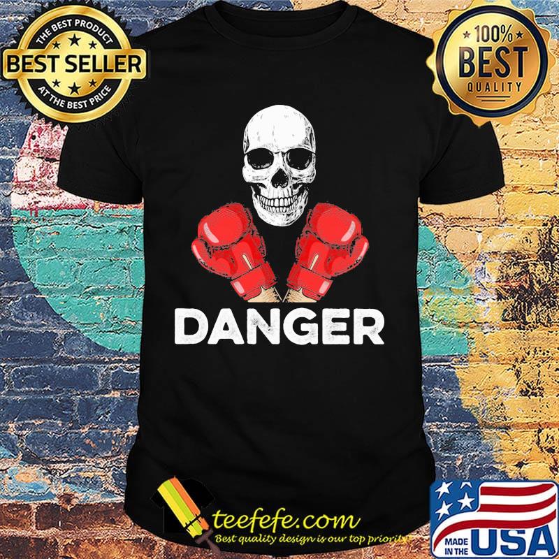 Skull boxing player danger shirt