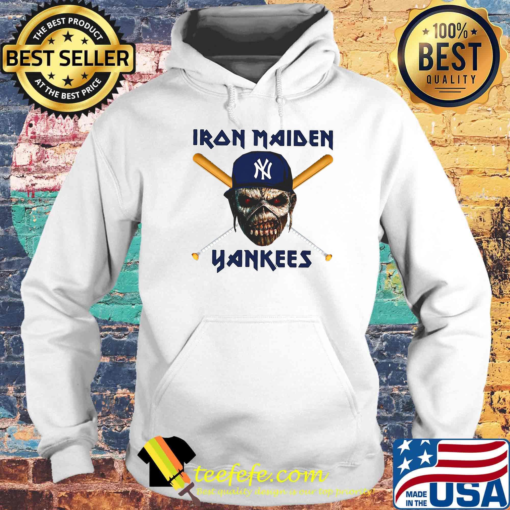 Skull iron maiden new york yankees baseball s Hoodie Skull iron maiden new york yankees baseball s Hoodie