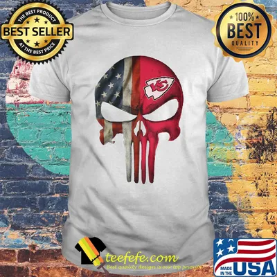 Skull kansas city chiefs american flag independence day shirt