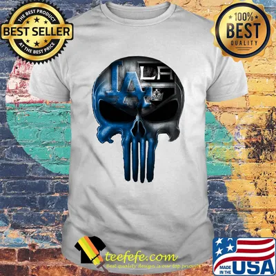 Skull los angeles dodgers and los angeles raiders shirt