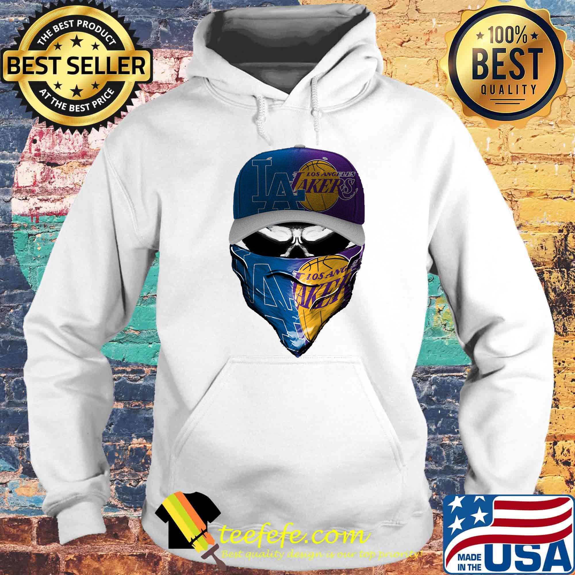 Skull mask los angeles dodgers and los angeles lakers s Hoodie Skull mask los angeles dodgers and los angeles lakers s Hoodie