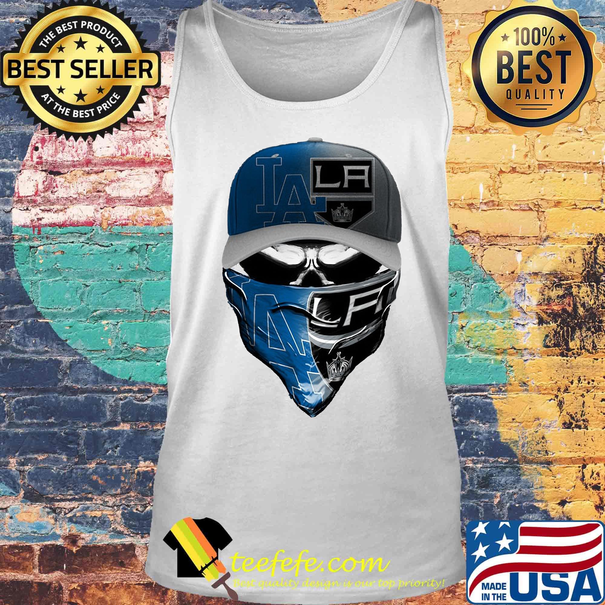 Skull mask los angeles dodgers and los angeles raiders s Tank top Skull mask los angeles dodgers and los angeles raiders s Tank top