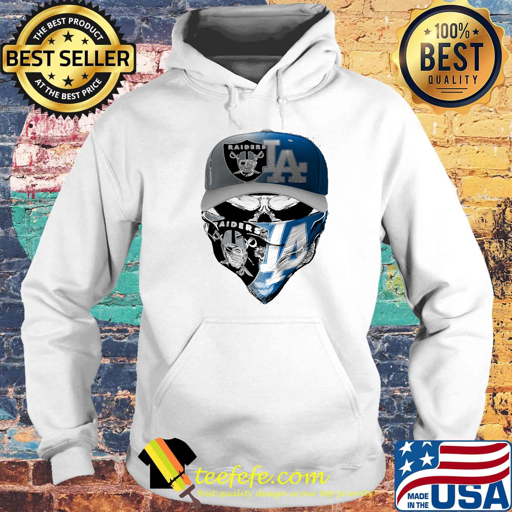 Skull mask los angeles raiders and los angeles dodgers s Hoodie Skull mask los angeles raiders and los angeles dodgers s Hoodie