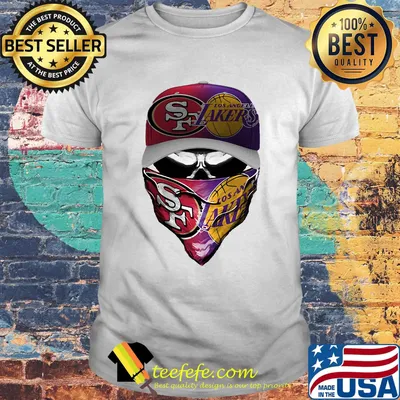 Skull mask san francisco 49ers and san francisco giants logo shirt