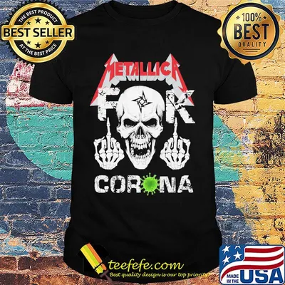 Skull metallica fuck corona covid-19 shirt