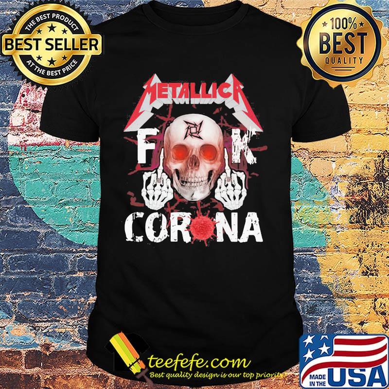 Skull metallica fuck coronavirus blood shirt Skull metallica fuck coronavirus blood shirt