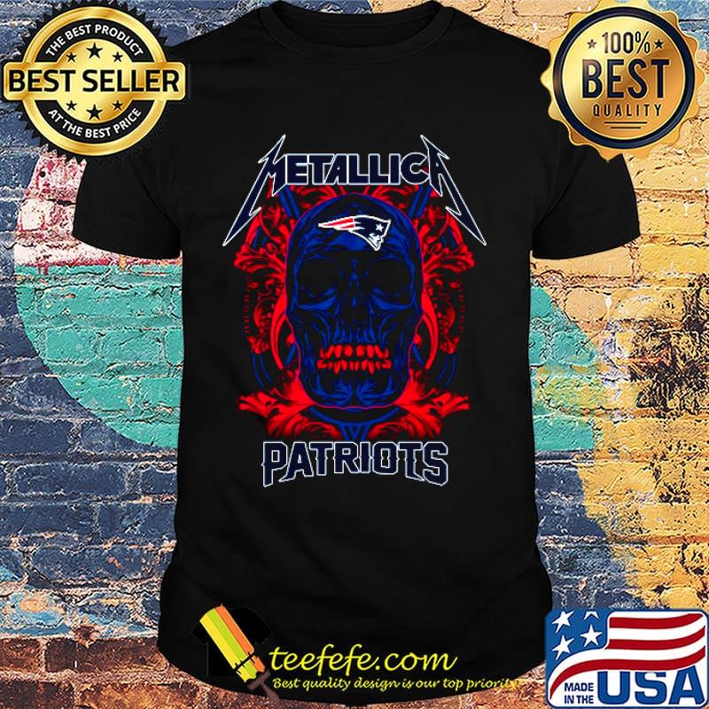 Skull metallica new england patriots shirt