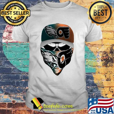 Skull players philadelphia eagles and boston bruins shirt