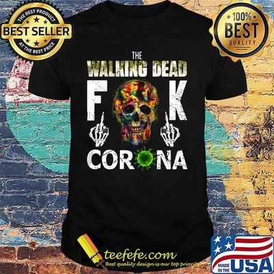 Skull the walking dead fuck coronavirus shirt