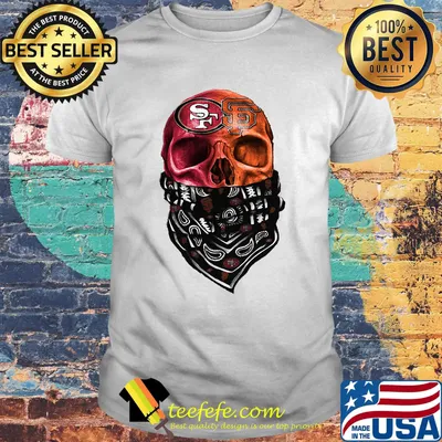 Skull wear mask san francisco 49ers and san francisco giants shirt