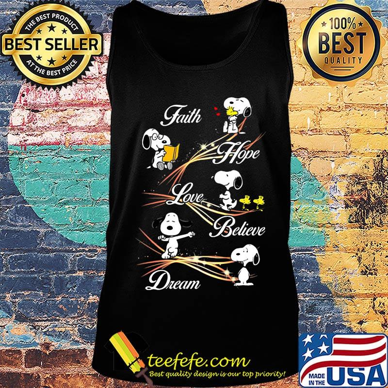 Snoopy and woodstock faith hope love believe dream s Tank top Snoopy and woodstock faith hope love believe dream s Tank top