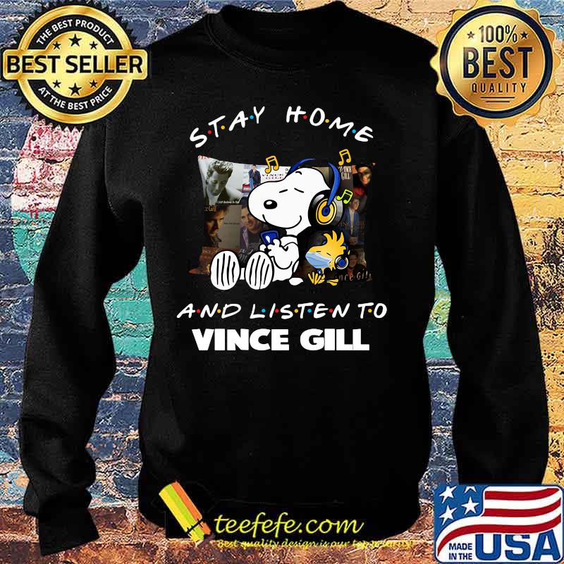 Snoopy and woodstock stay home and listen to vince gill s Sweater Snoopy and woodstock stay home and listen to vince gill s Sweater