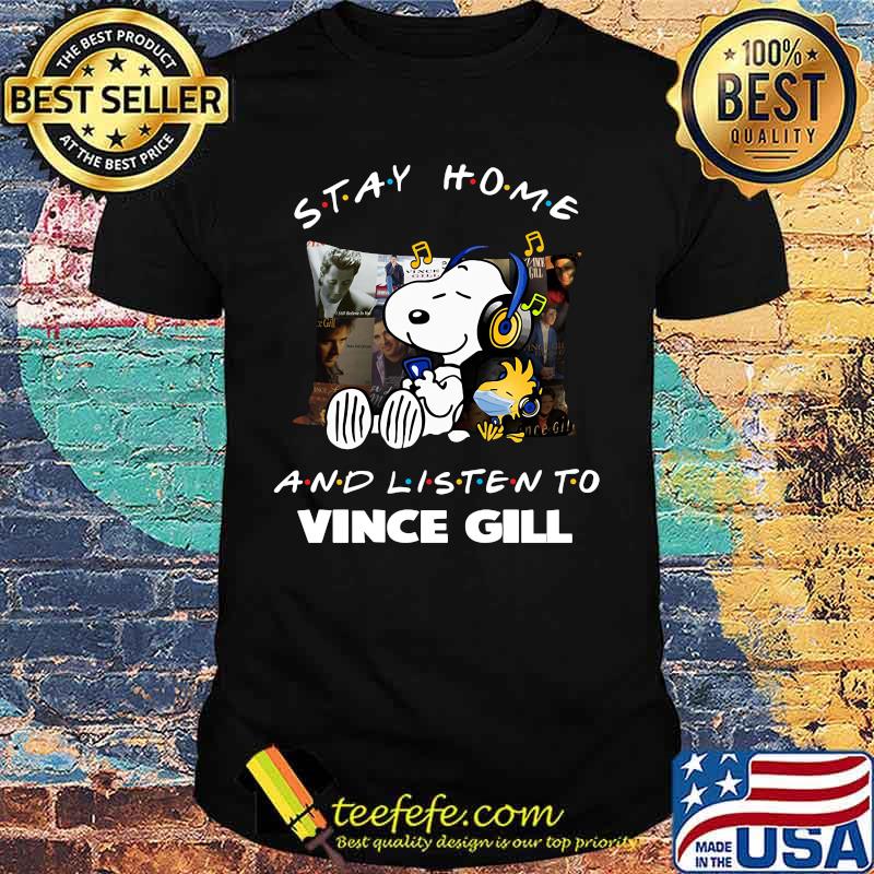 Snoopy and woodstock stay home and listen to vince gill shirt Snoopy and woodstock stay home and listen to vince gill shirt