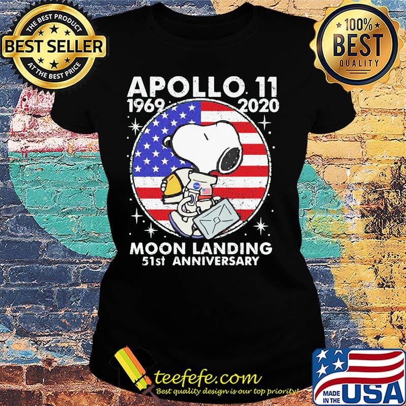 Snoopy apollo 11 1969 2020 moon landing 51st anniversary american flag independence day s Ladies tee Snoopy apollo 11 1969 2020 moon landing 51st anniversary american flag independence day s Ladies tee