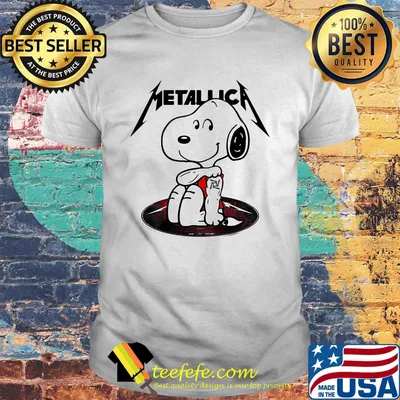 Snoopy cd metallica band shirt