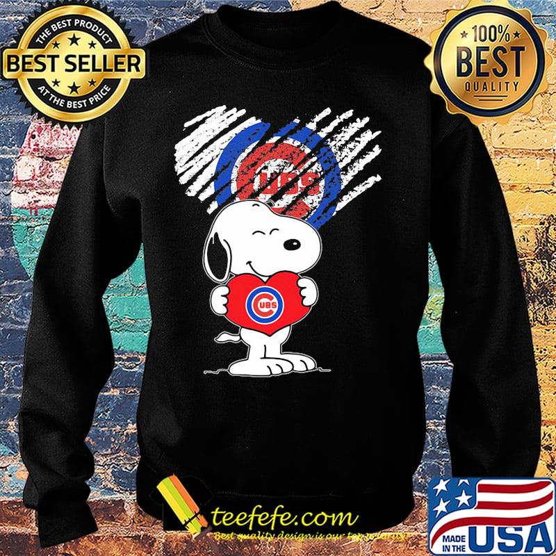 Snoopy hug heart chicago cubs baseball logo s Sweater Snoopy hug heart chicago cubs baseball logo s Sweater
