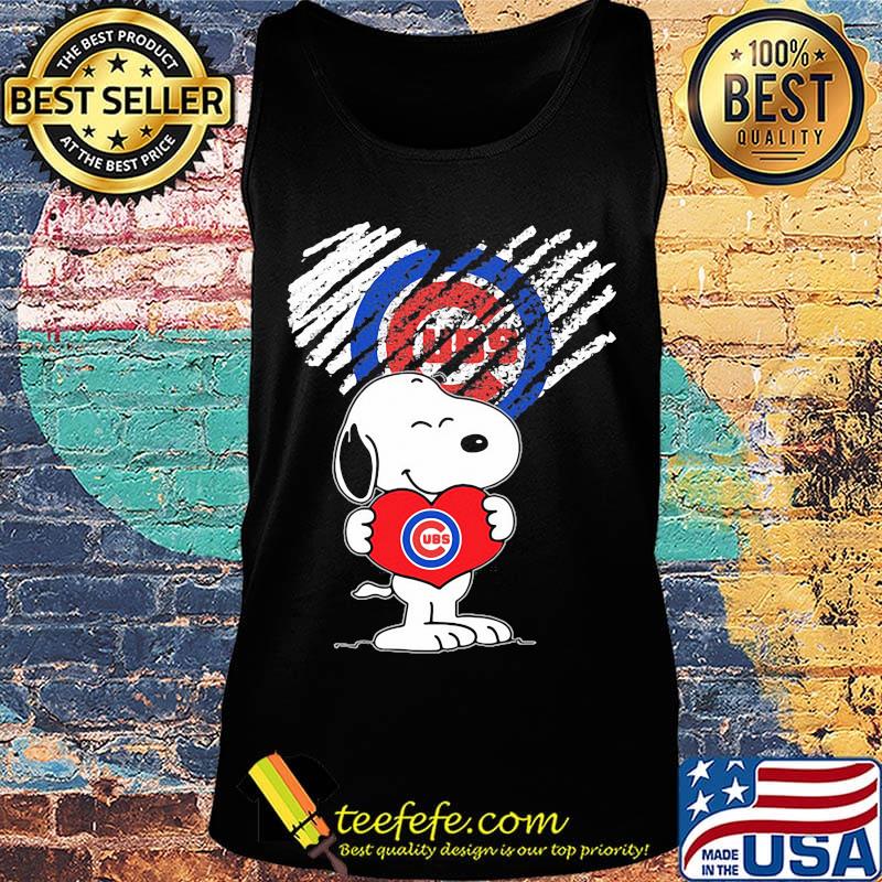 Snoopy hug heart chicago cubs baseball logo s Tank top Snoopy hug heart chicago cubs baseball logo s Tank top