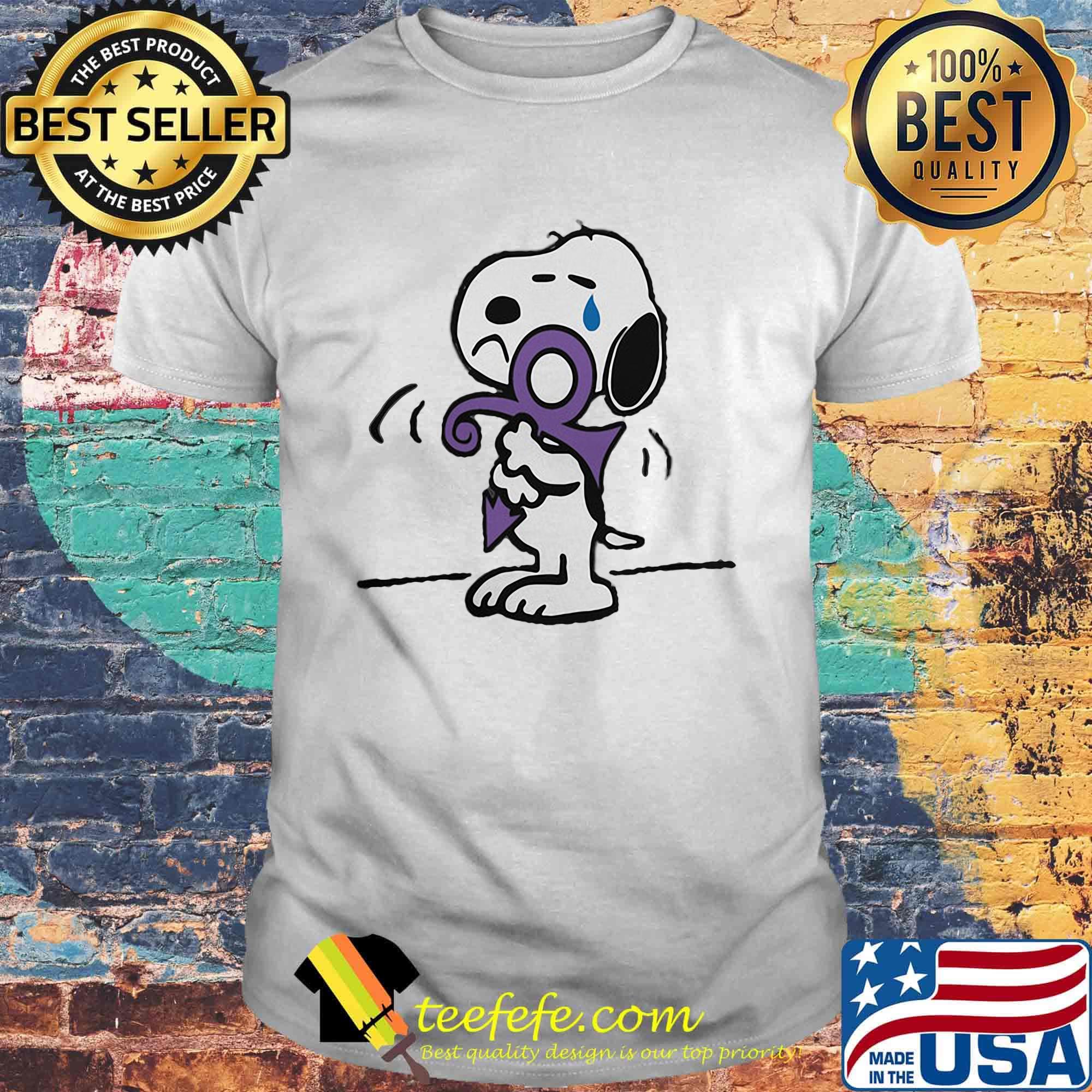 Snoopy hug prince logo shirt