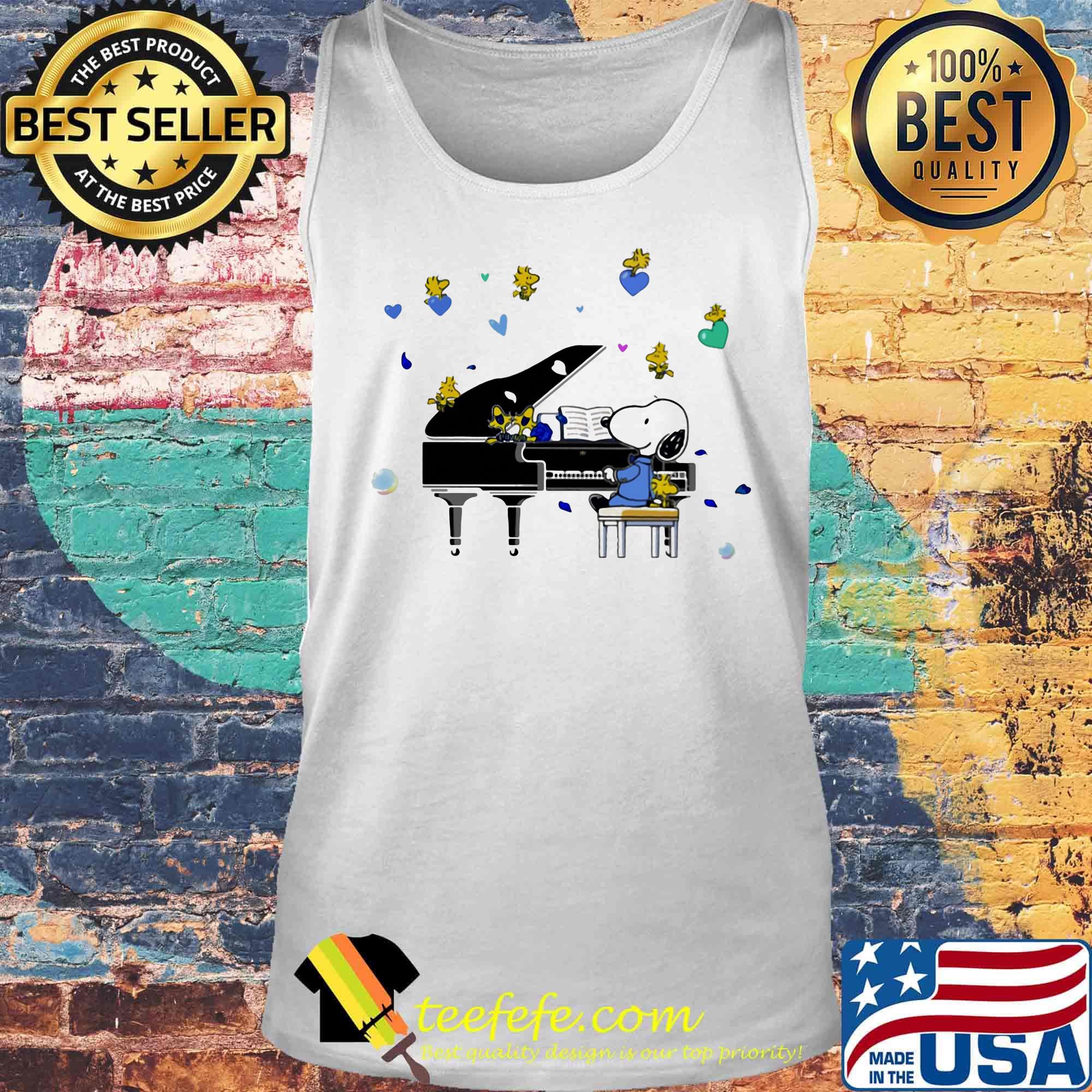 Snoopy playing piano woodstock hearts s Tank top Snoopy playing piano woodstock hearts s Tank top