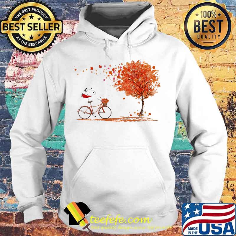 Snoopy riding bicycle maple leaves s Hoodie Snoopy riding bicycle maple leaves s Hoodie