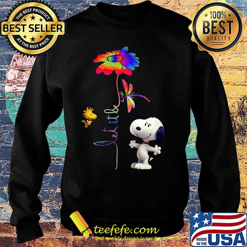 Snoopy woodstock and butterfly let it be flower s Sweater Snoopy woodstock and butterfly let it be flower s Sweater