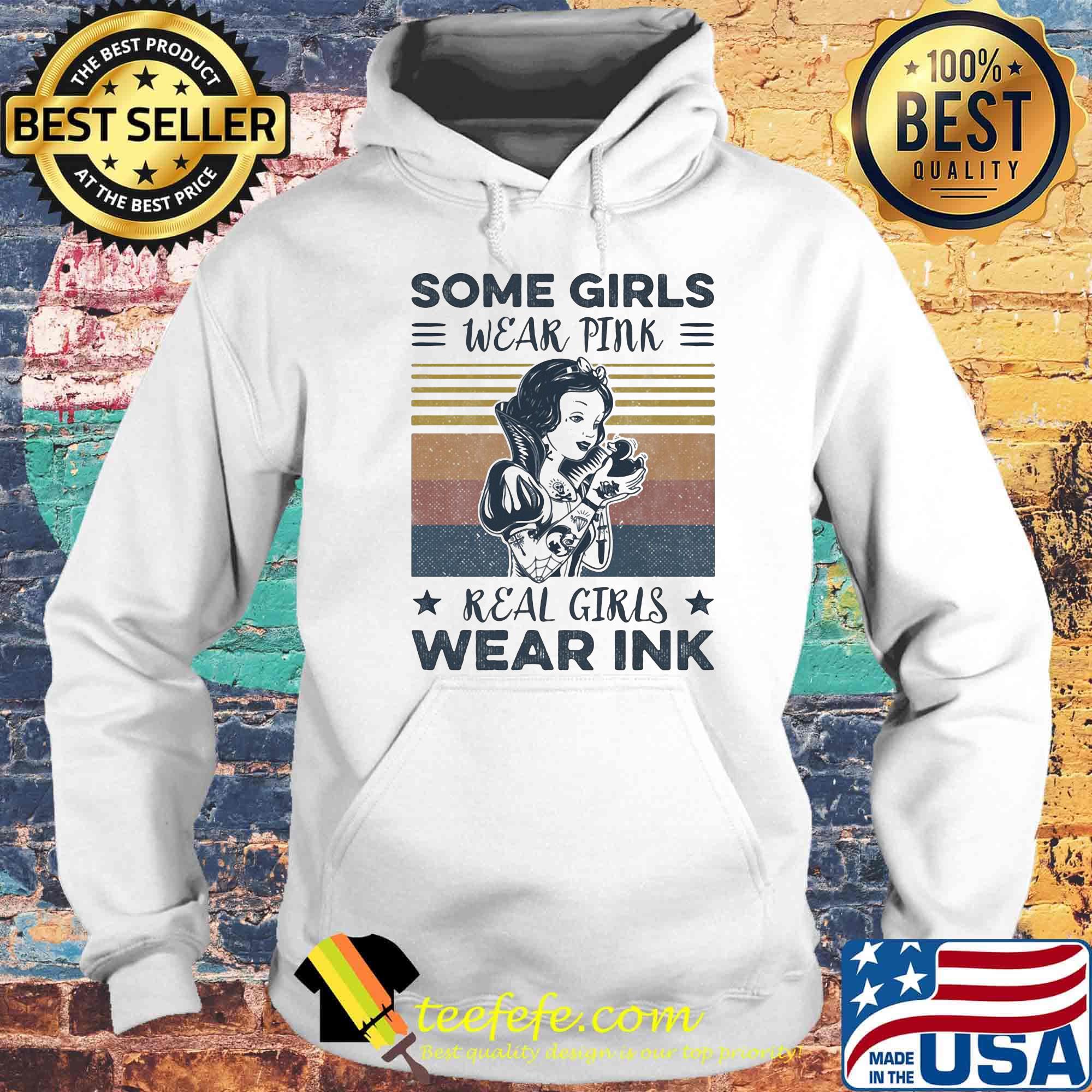 Snow white tattoos some girls wear pink real girls wear ink stars vintage retro s Hoodie Snow white tattoos some girls wear pink real girls wear ink stars vintage retro s Hoodie