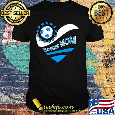 Soccer mom heart american flag independence day shirt