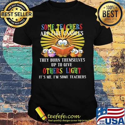 Some Teachers Are Like Canldes Others Lihgt Owl Book Shirt