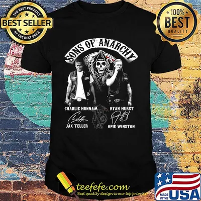 Sons of anarchy characters signatures shirt