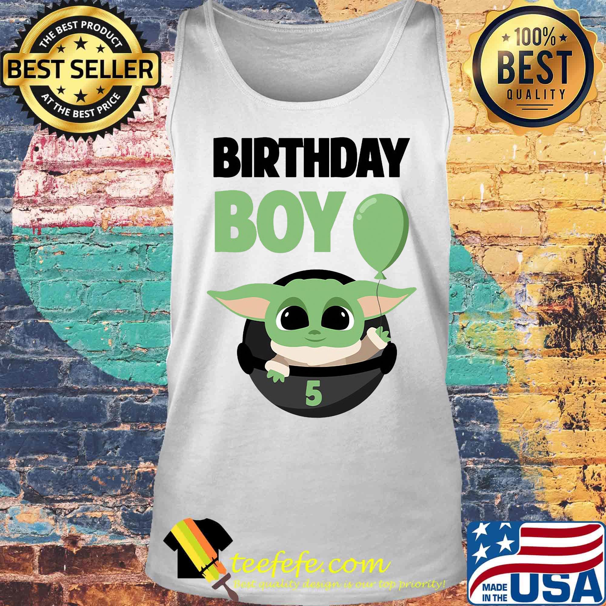 Star wars baby yoda birthday boy 5 balloon s Tank top Star wars baby yoda birthday boy 5 balloon s Tank top
