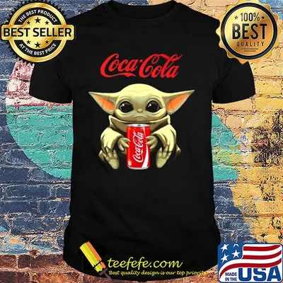 Star wars baby yoda hug coca cola shirt