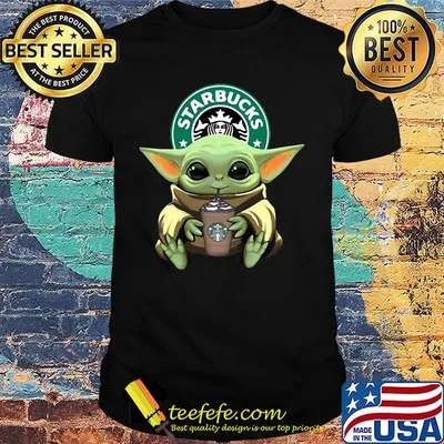 Star wars baby yoda hug starbucks coffee shirt