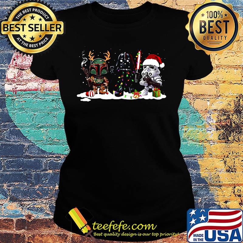 Star wars characters happy christmas s Ladies tee Star wars characters happy christmas s Ladies tee