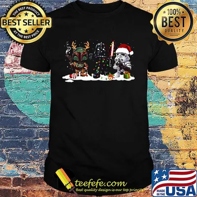 Star wars characters happy christmas shirt