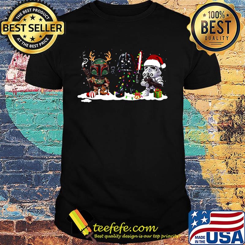 Star wars characters happy christmas shirt Star wars characters happy christmas shirt