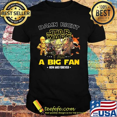 Star wars damn right i am a big fan now and forever stars shirt