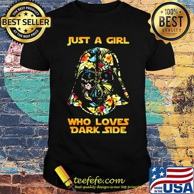 Star wars darth vader just a girl who loves dark side flowers shirt