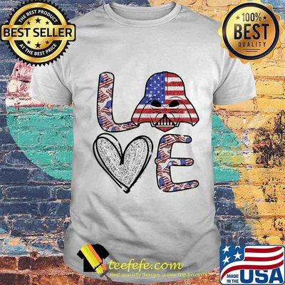 Star wars darth vader love american flag independence day shirt