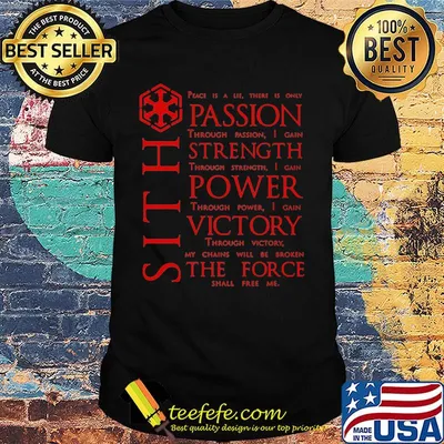 Star Wars SITH Quotes shirt
