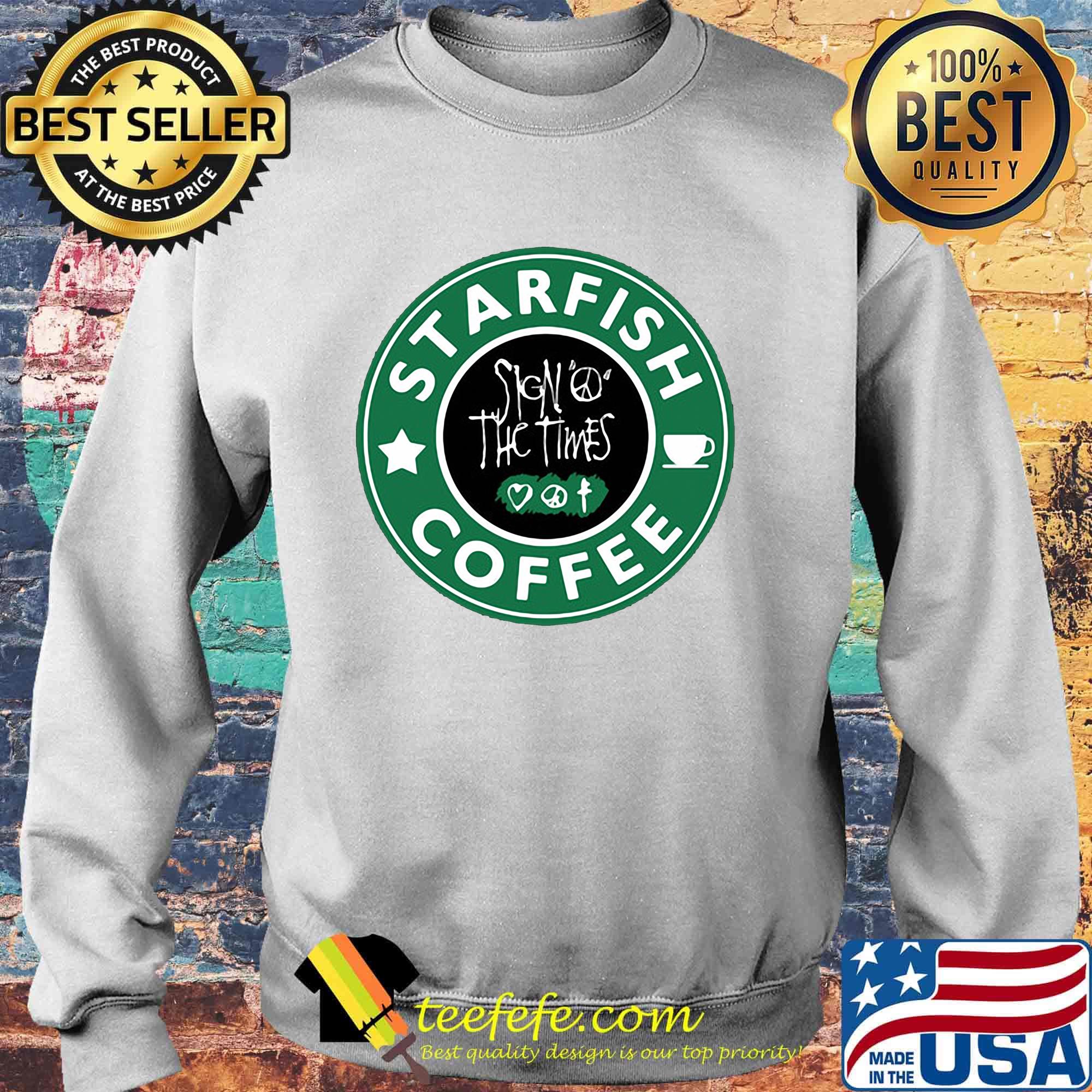 Starfish coffee sign peace the times s Sweater Starfish coffee sign peace the times s Sweater