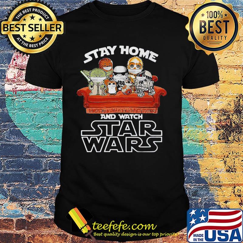 Stay home and watch star wars mask shirt Stay home and watch star wars mask shirt