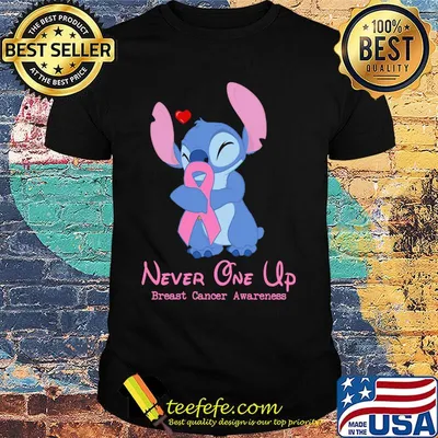 Stich never one up breast cancer awareness shirt
