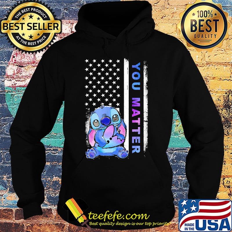 Stich you matter American flag s Hoodie Stich you matter American flag s Hoodie