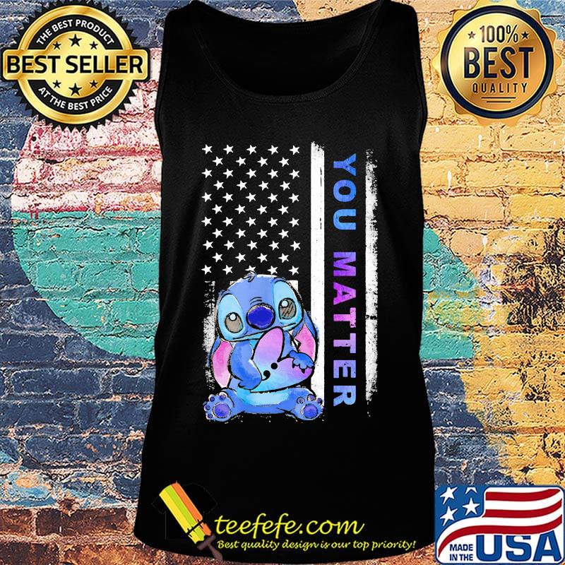 Stich you matter American flag s Tank top Stich you matter American flag s Tank top