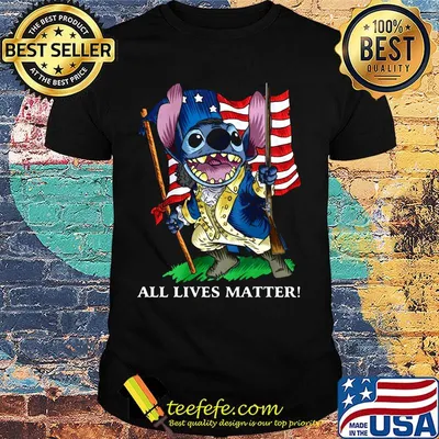 Stitch all lives matter american flag independence day shirt