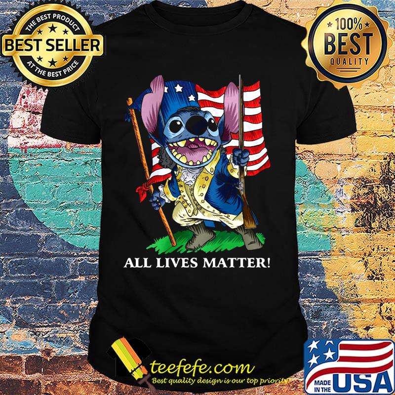 Stitch all lives matter american flag independence day shirt