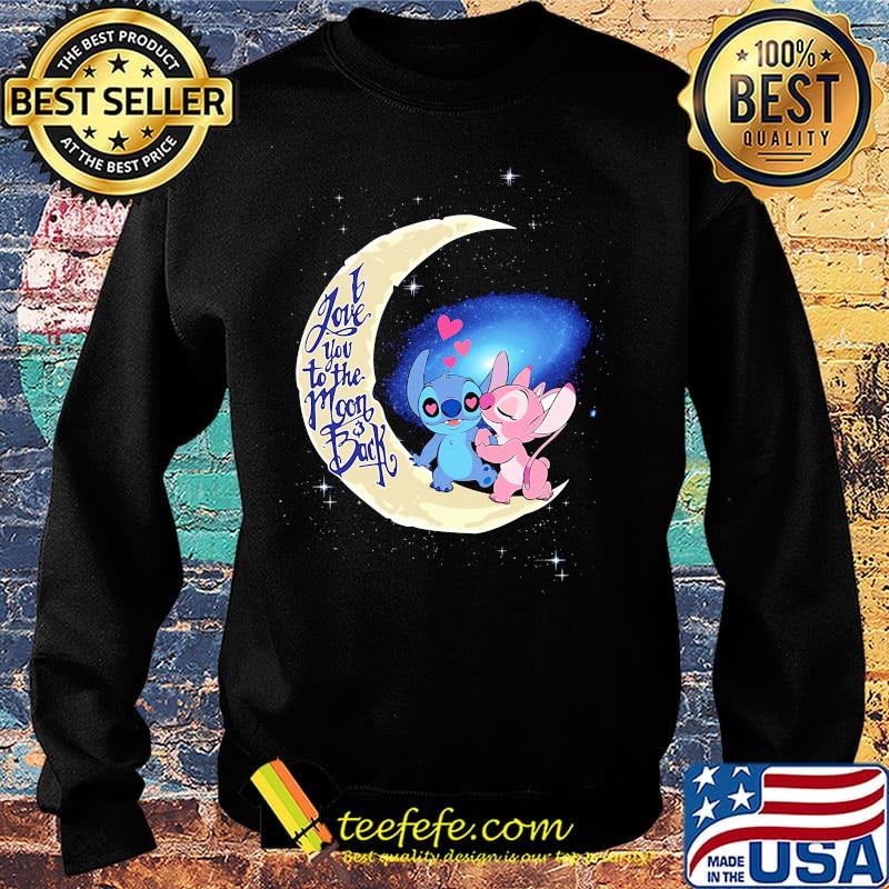 Stitch and angel i love you to the moon and back hearts s Sweater Stitch and angel i love you to the moon and back hearts s Sweater